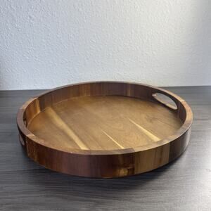 Project 62 Round Wood Serving Tray 15” Acacia Handles Target Farmhouse Decor